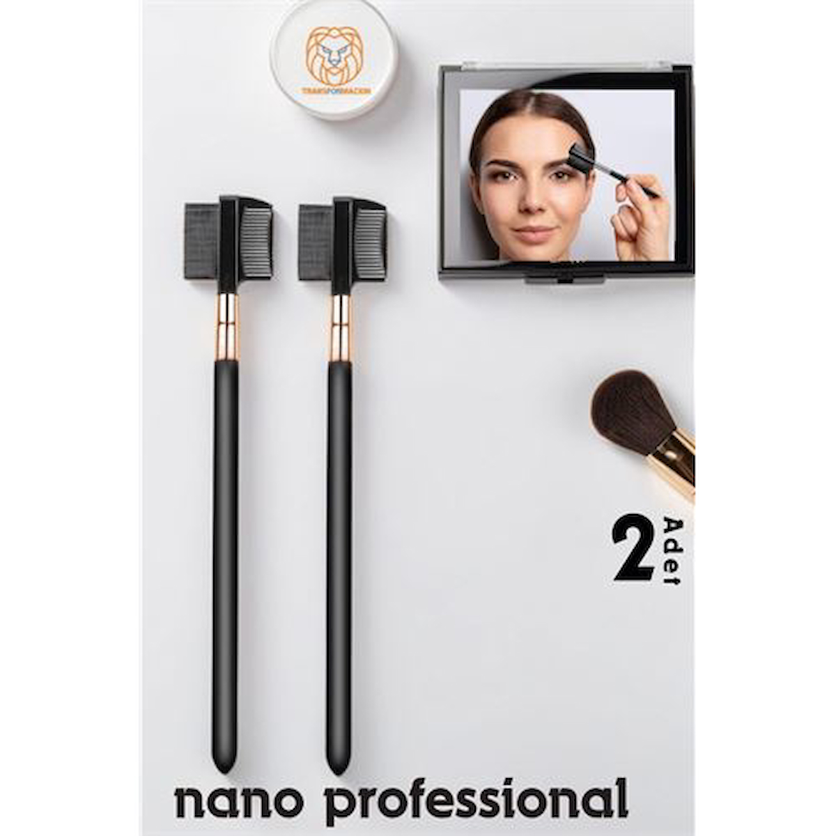 Findit Nano Kaş Fırçası Kirpik Tarağı 2 ADET  Professional