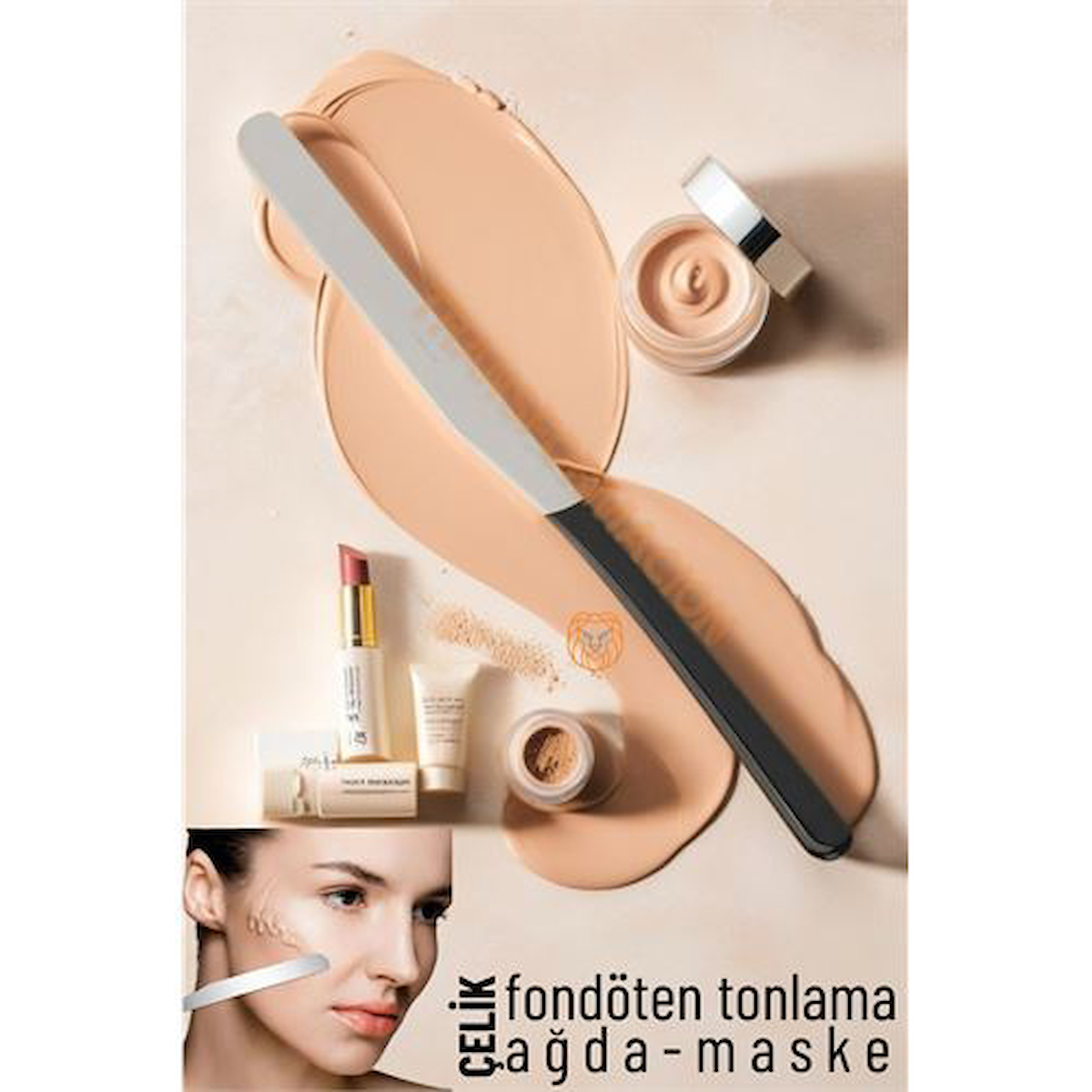 Findit Maske Sıvı Fondöten Tonlama Spatulası Çelik