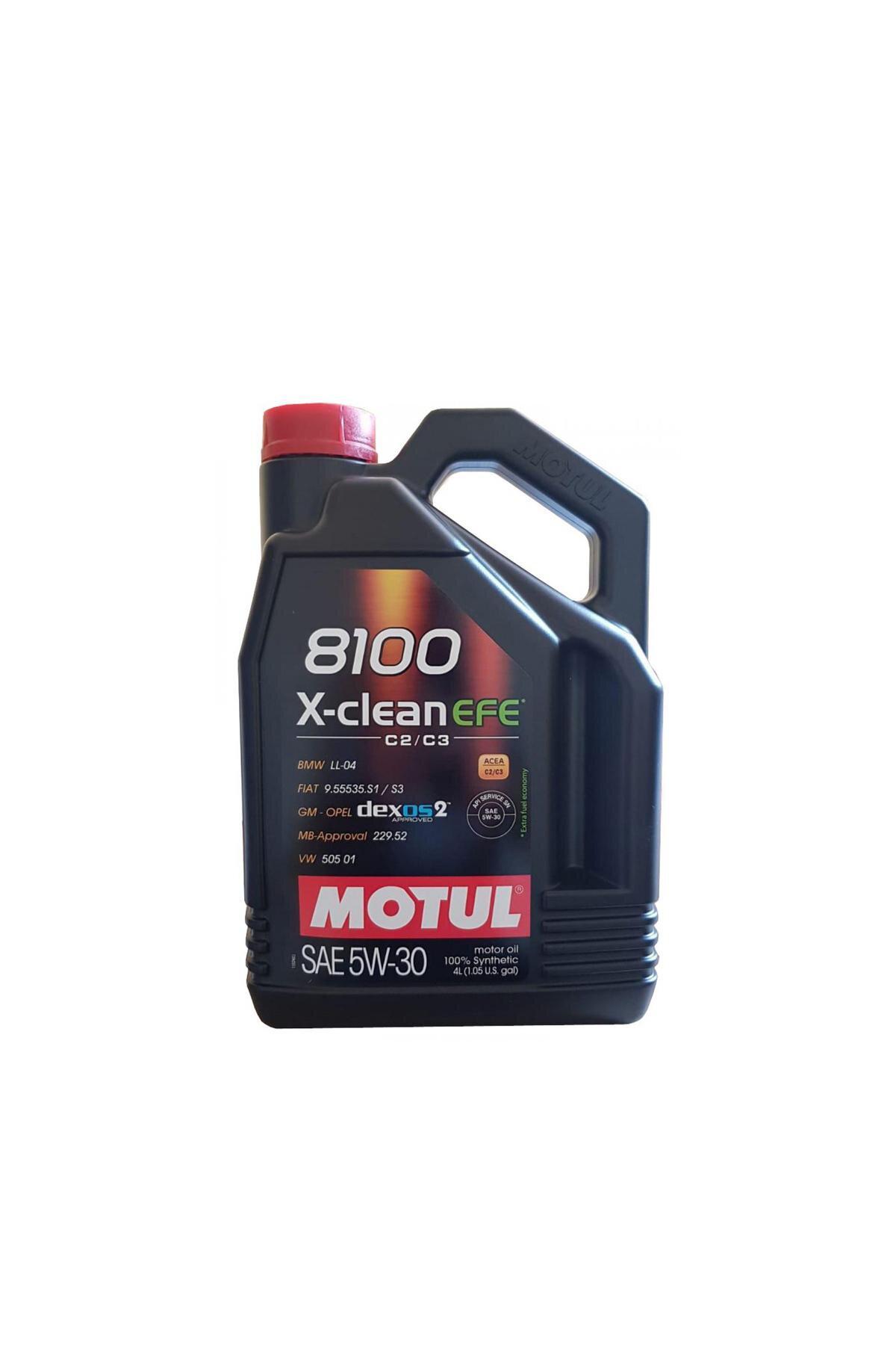 Motul 8100 X-Clean Efe Sentetik Partiküllü Motor Yağı 4 lt 