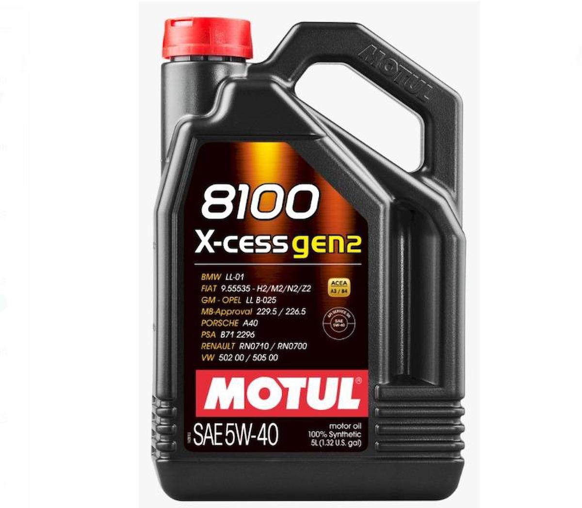 Motul 8100 X-Cess Gen2  5W40 5lt