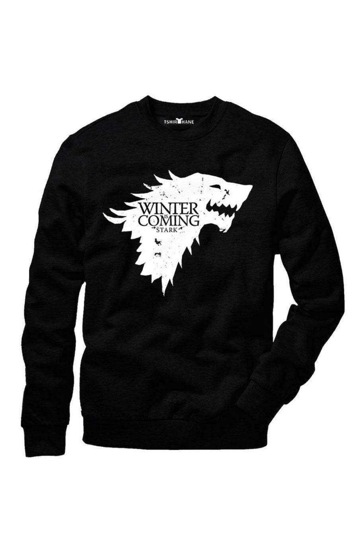 Tshirthane Game of Thrones Stark Erkek Uzun Kollu Bisiklet Yaka S