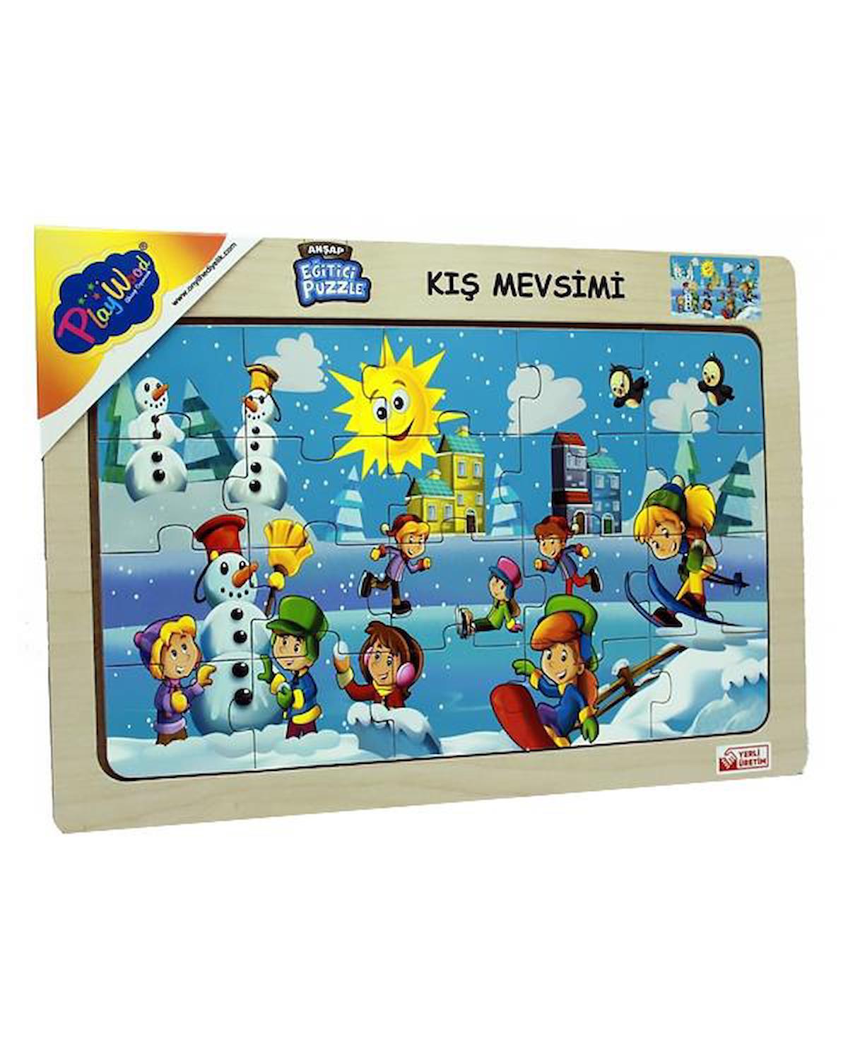 Play Wood ONY109 3+ Yaş Büyük Boy Puzzle 20 Parça