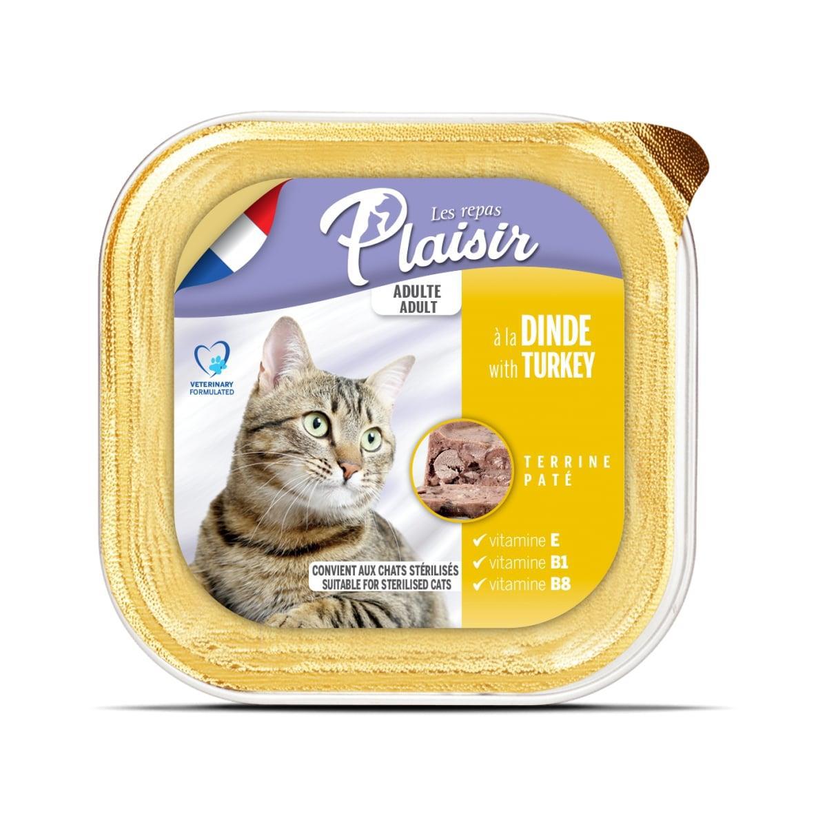 Plaısır Hindi Etli Pate Yetişkin Kedi Yaş Maması 100 Gr