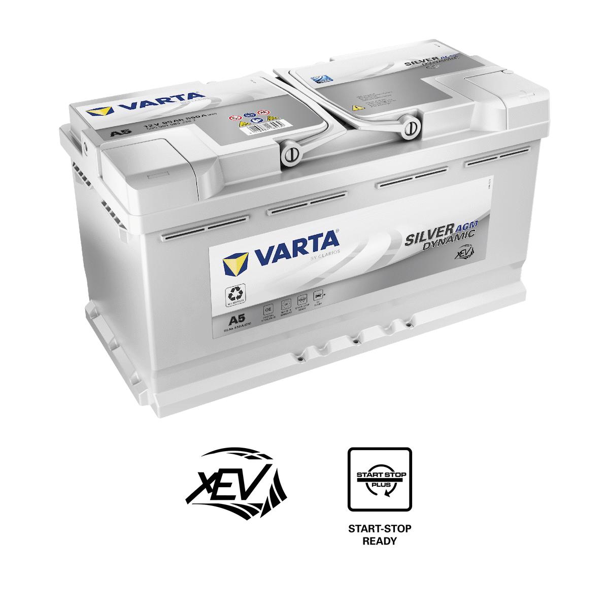 12V 95 Ah Amper 850a CCA Silver Dynamic AGM A5/G14 Akü