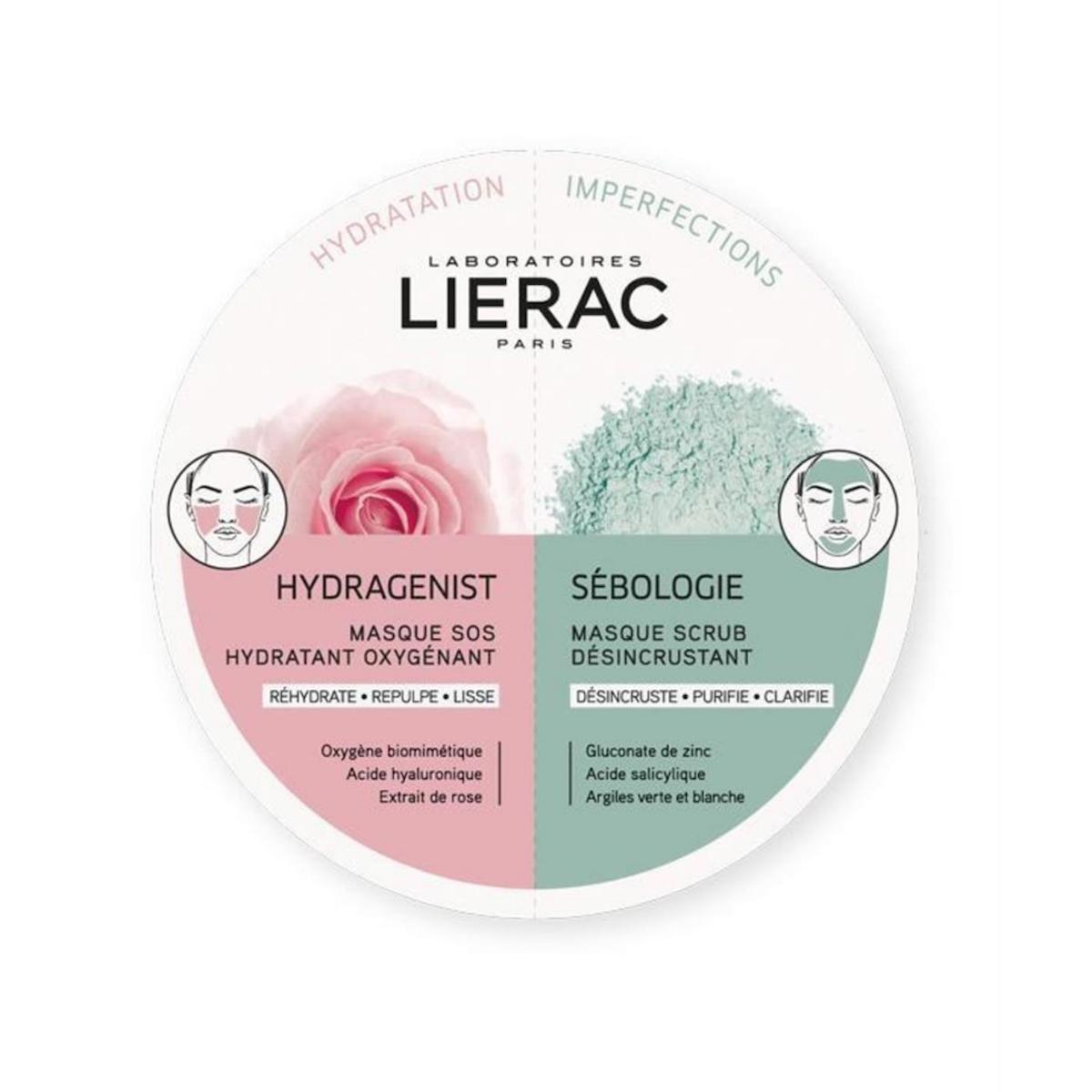 Lierac Duo Mask Hydragenist Sebologie Anında Nemlendirici Peeling Etkili Maske 2x6 ml