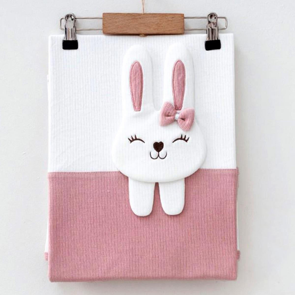 Ekebaby Bunny Lüx Penye Bebek Battaniyesi 85x90 Cm