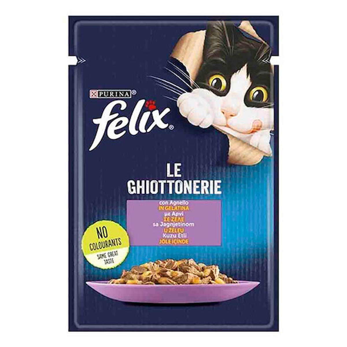 Felix Kuzu Etli Pouch Yetişkin Kedi Konservesi 6x85 Gr 