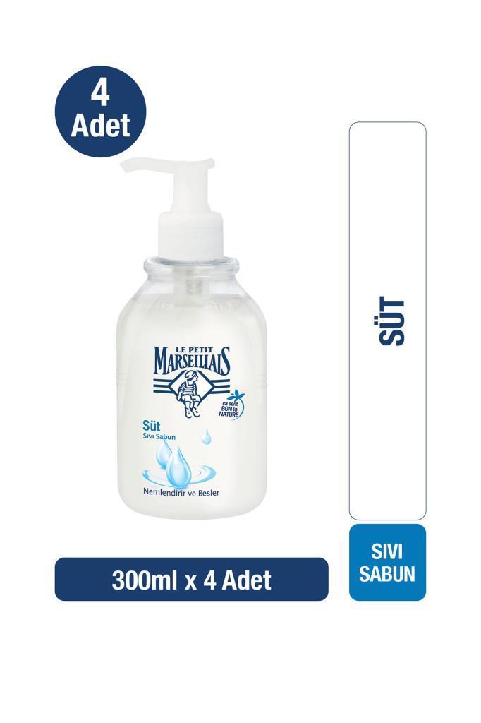 Nemlendirici Sıvı Sabun Süt 300 ml x4 Ekonomik Paket