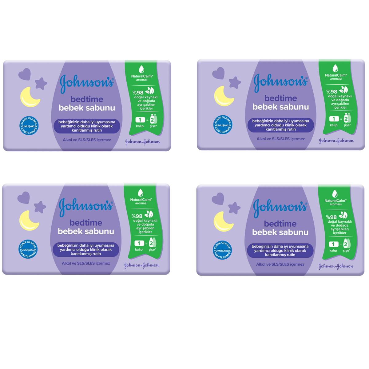 Johnsons Baby Bedtime Sabun 90 gr 4 ADET