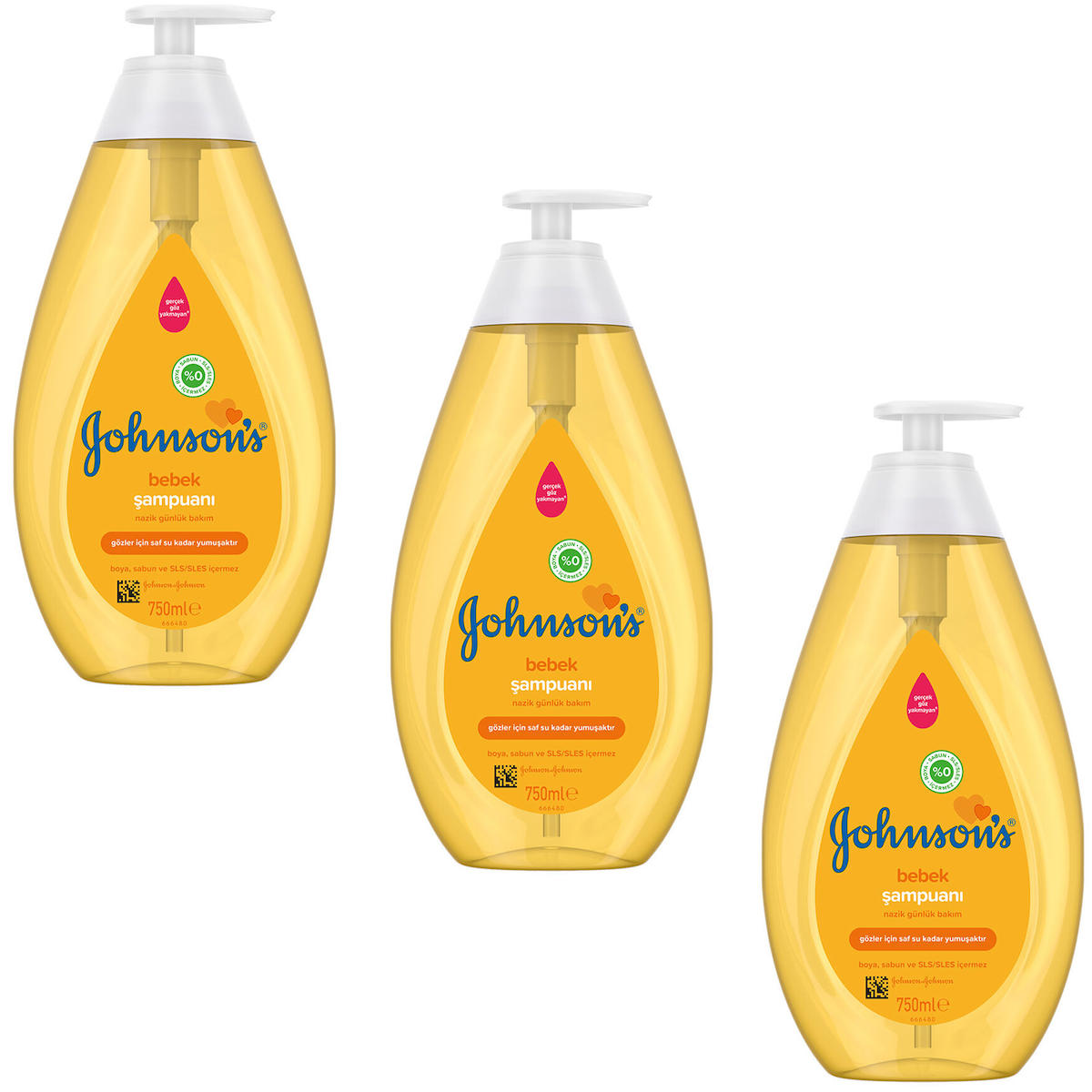 Johnsons Baby Bebek Şampuanı 750 ml 3 ADET