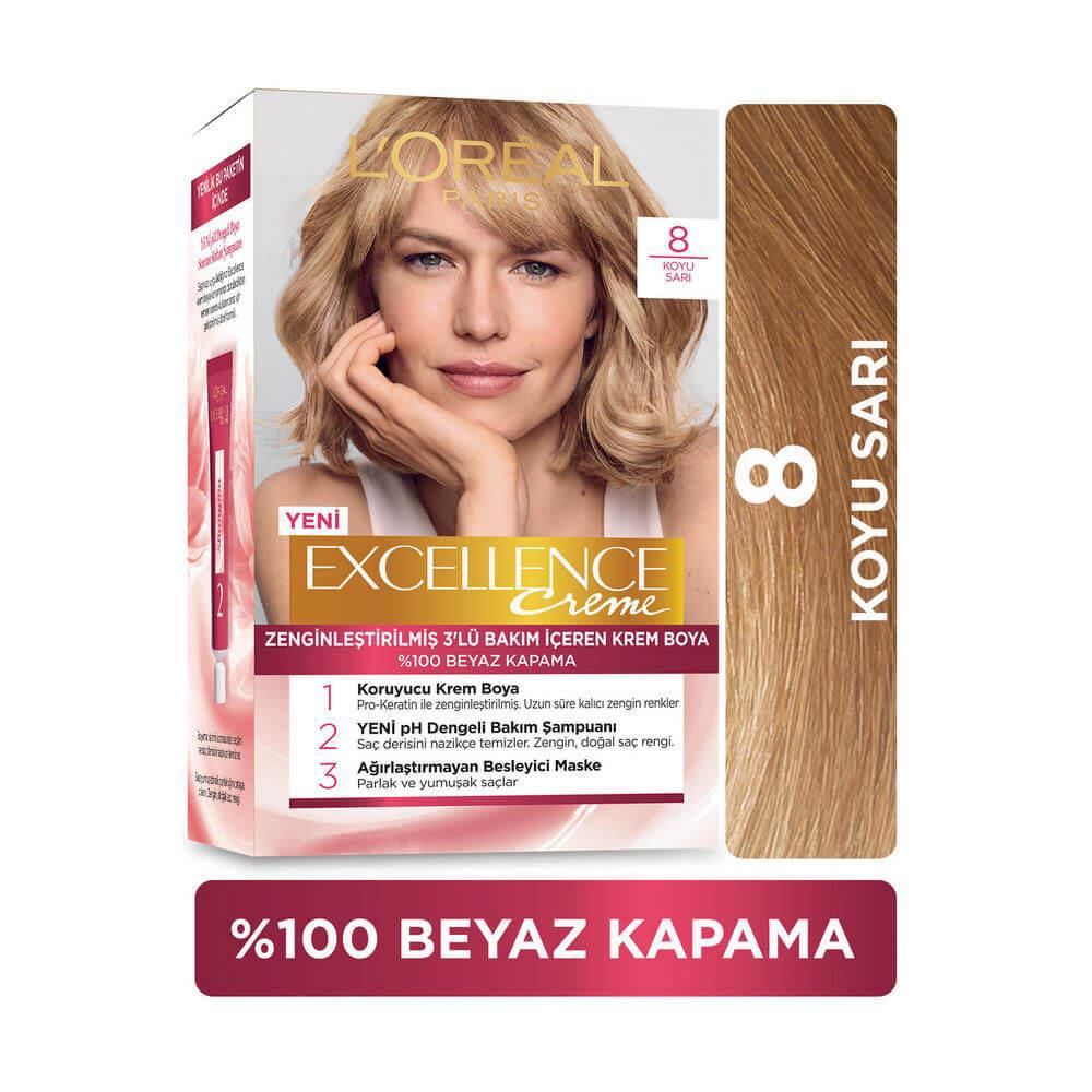 L'Oréal Paris Excellence Boya Koyu Sarı 8