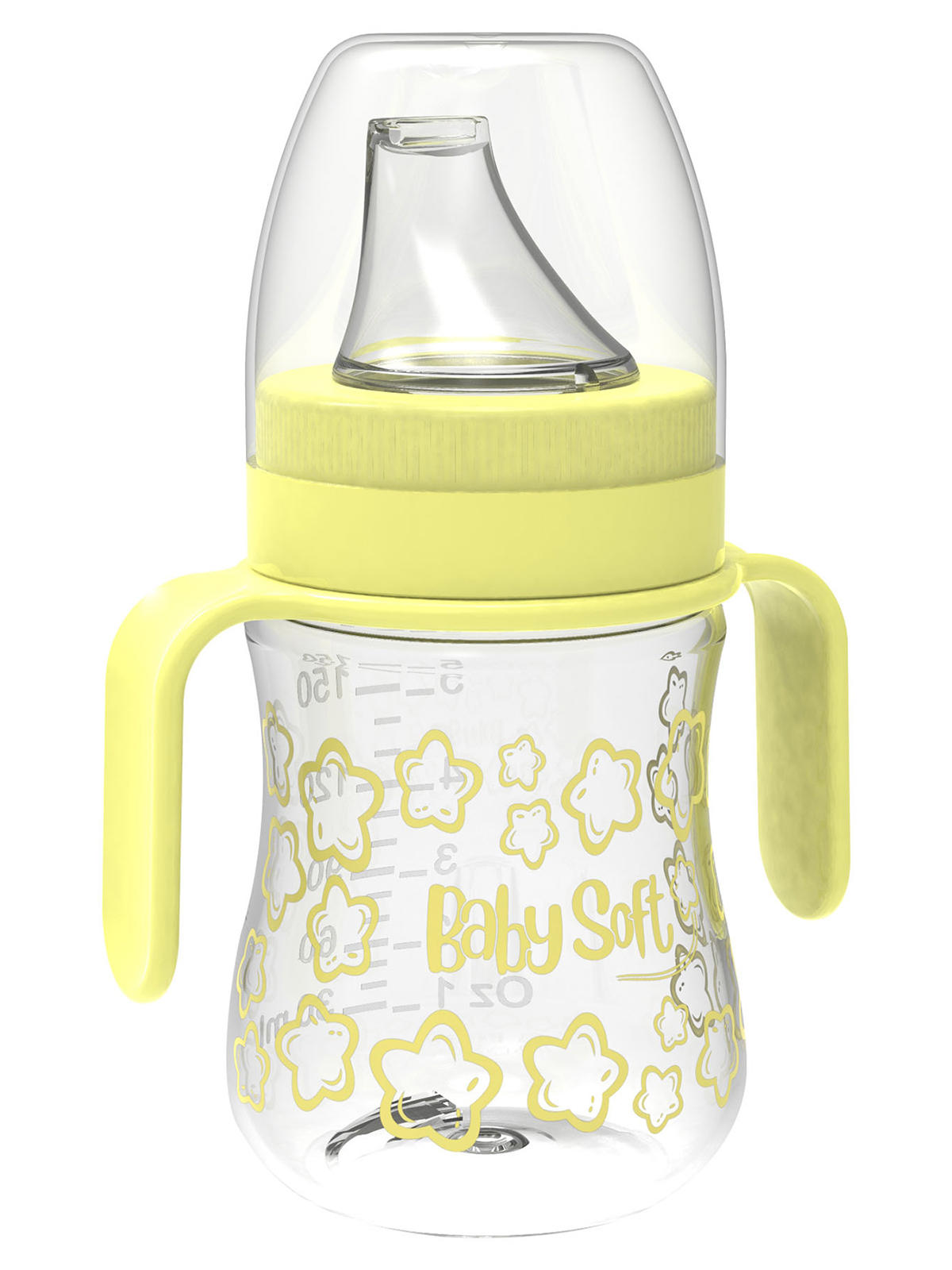 Baby Soft Silikon Akıtmaz Suluk 150 ml Sarı