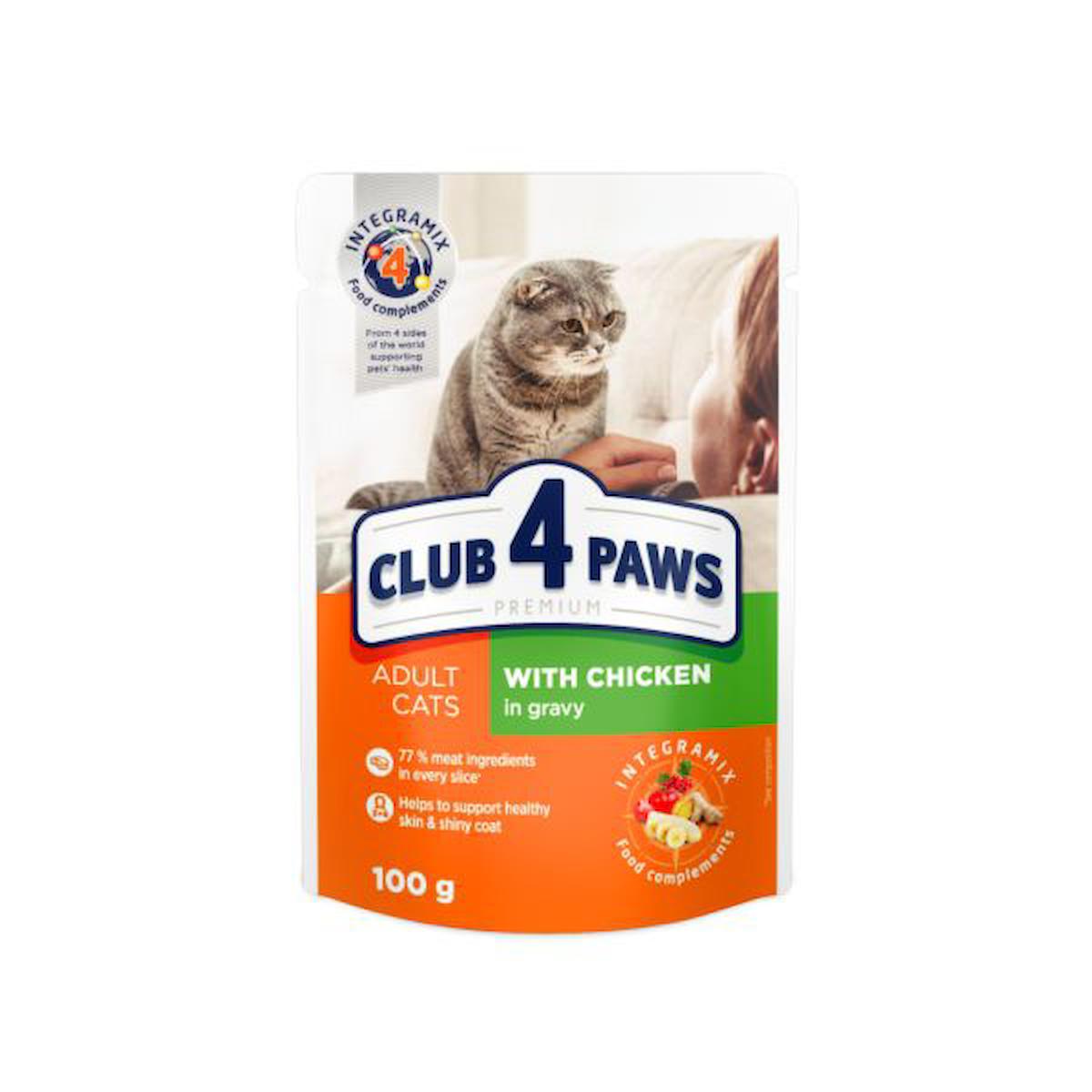 Club4Paws Tavuklu Premium Pouch Kedi Maması 100 Gr (456-C0879)