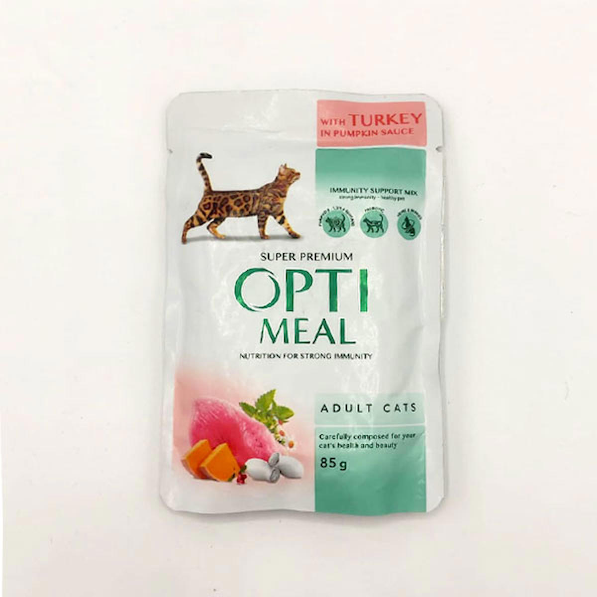 Optimeal Hindili Ciğerli Balkabağı Soslu Yaş Kedi Maması 85 Gr 459-C6585