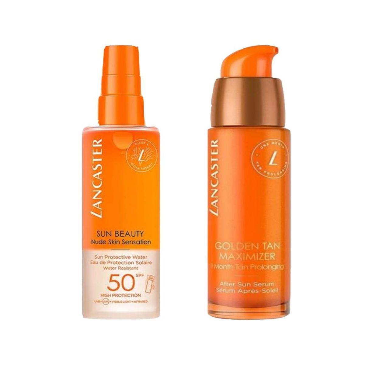 Lancaster Güneş Sonrası Serum 30ML+ Protective Water SPF50 Güneş Koruyucu 150ML 2li Set