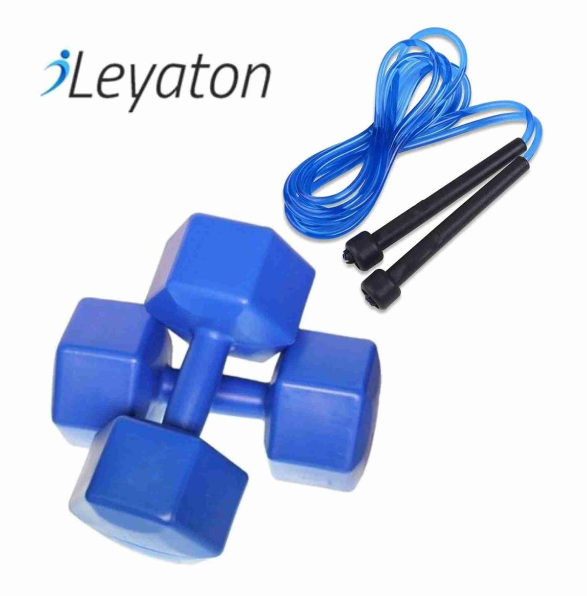 Buffer 1kg X 2 Adet Dambıl Ve Atlama Ipi Kombin Seti Vinyl Kaplama Dumbell