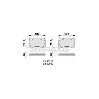 ON FREN BALATASI SUBARU IMPREZA 2.0 2.5 05-12 - BRAXIS AB0422