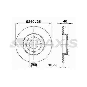 ON FREN DISK AYNASI TEMPRA TIPO PUNTO PANDA MAREA BRAVO FIAT 500 ALFA ROMEO 145 146 155 - BRAXIS AE0002