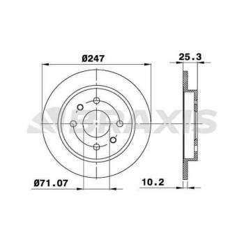 ARKA FREN DISK AYNASI P106 P206 P306 XSARA XSARA II ZX SAXO 1.8 2.0 2.0I 2.0GTI HAVA SOGUTMASIZ - BRAXIS AE0097