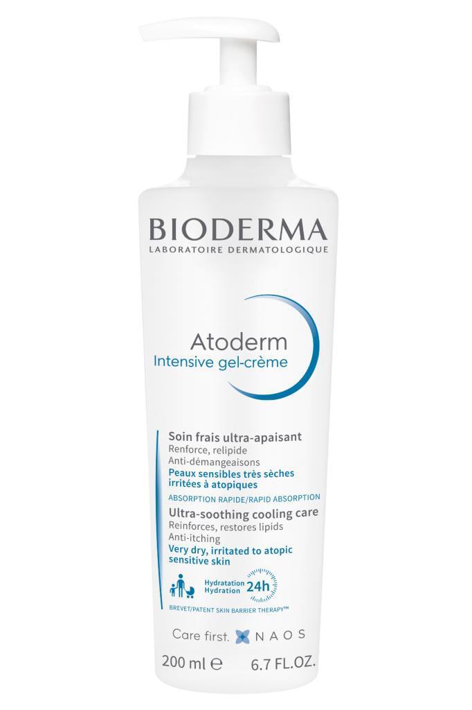 Bioderma Atoderm Intensive Gel Creme Kuru Ciltler İçin Su Bazlı Yağsız Nemlendirici Yüz Bakım Kremi 200 ml