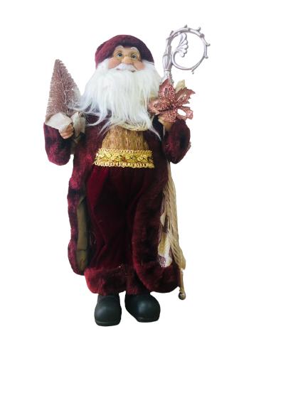 YILBAŞI FİGÜR NOEL BABA (BORDO) 60CM