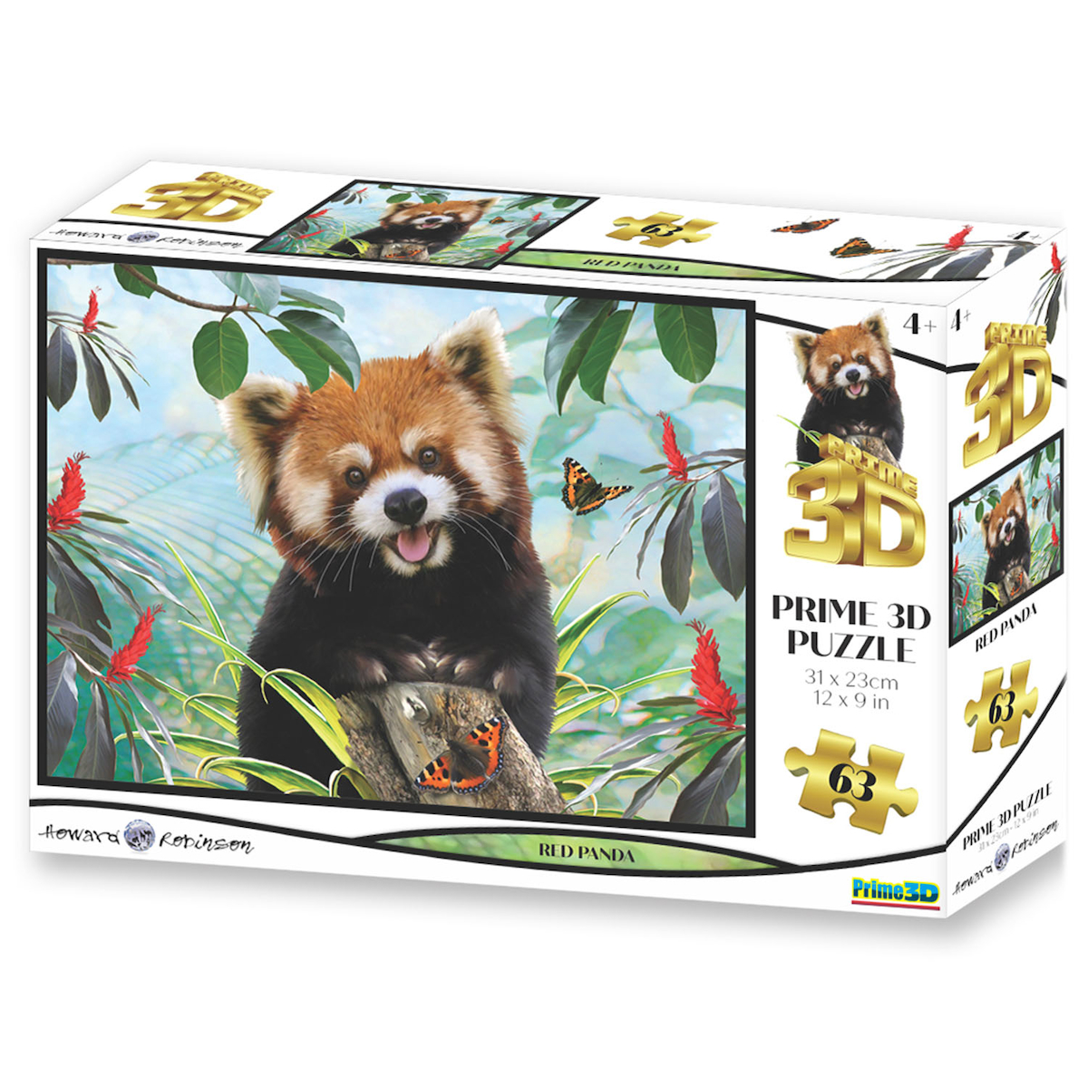 Prime 3D - Kırmızı Panda 63 Parça Puzzle 10534