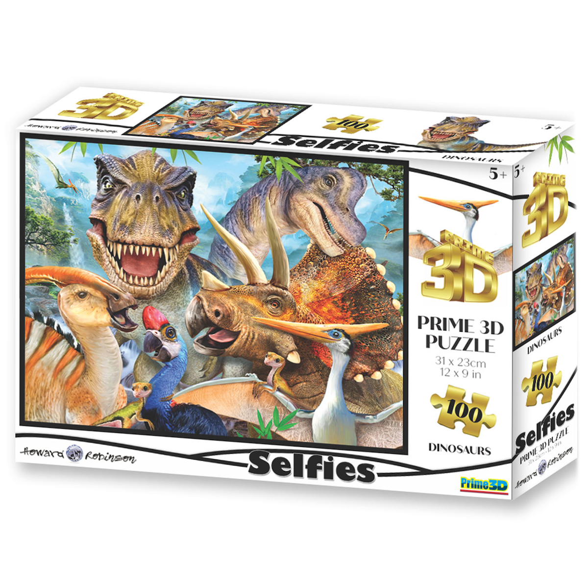 Prime 3D - Dinozor Selfie 100 Parça Puzzle 10602