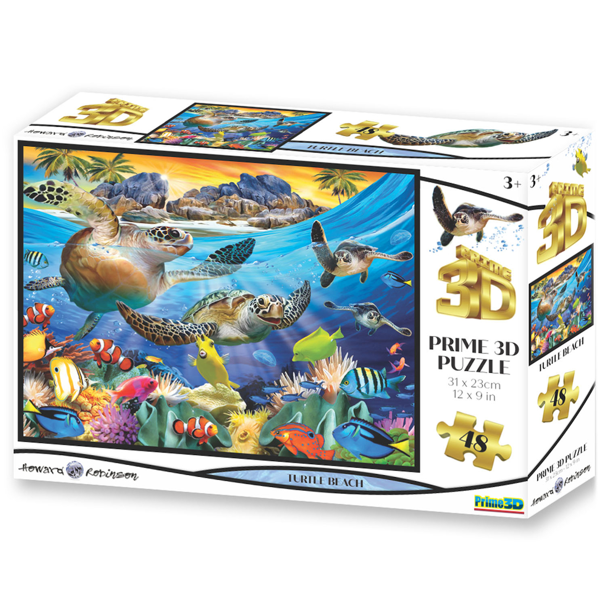 Prime 3D - Kaplumbağa Plajı 63 Parça Puzzle 10686