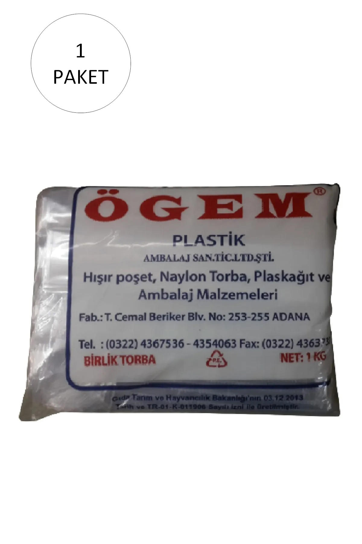 Bakkaliye Naylon Torba Birlik 20x30 cm 1 kg 1 Paket (Takriben 230 Adet)