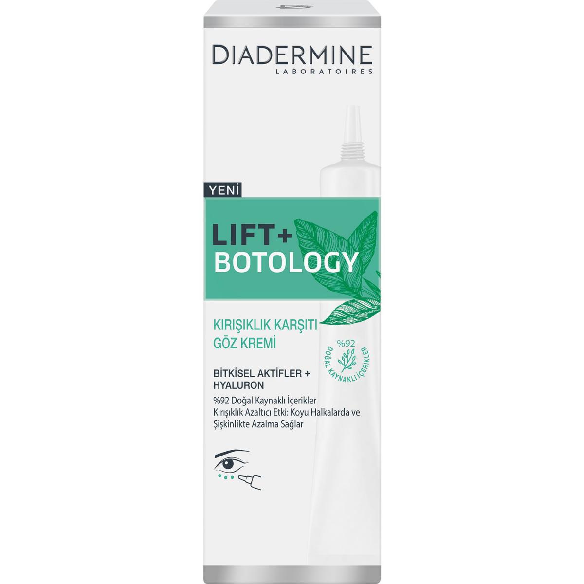 Diadermine Lift + Botology Kırışıklık Karşıtı Hyalüronik Asit 30 Yaş + Gece Göz Kremi 15 ml 