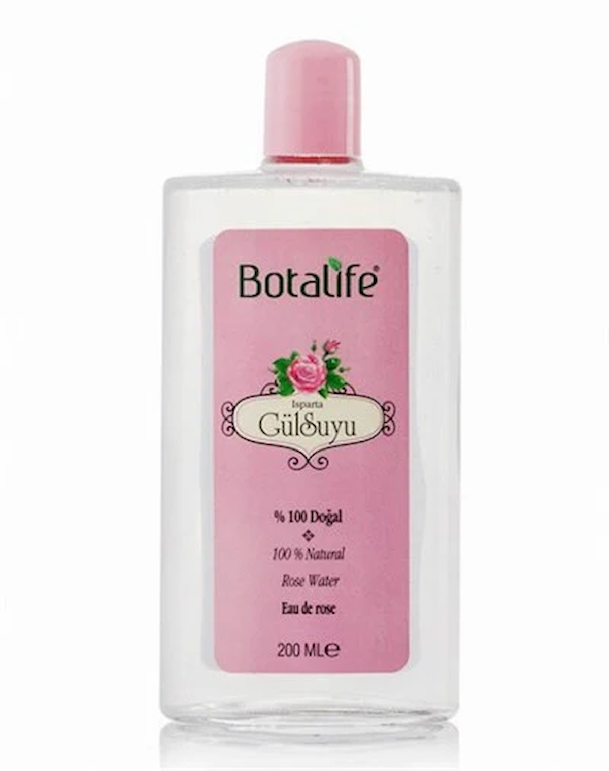 Botalife Saf ve Doğal Gülsuyu Naturel 200ml Cam şişe (Yağ Altı)