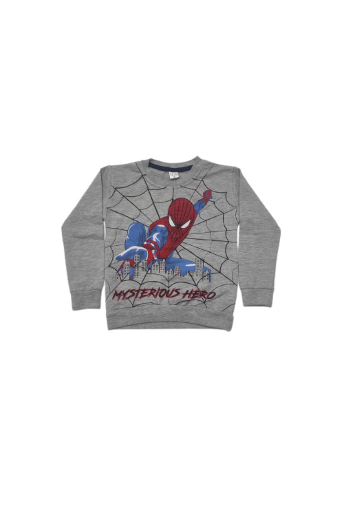 Pundikids Erkek Çocuk Spiderman Baskılı Sweatshirt