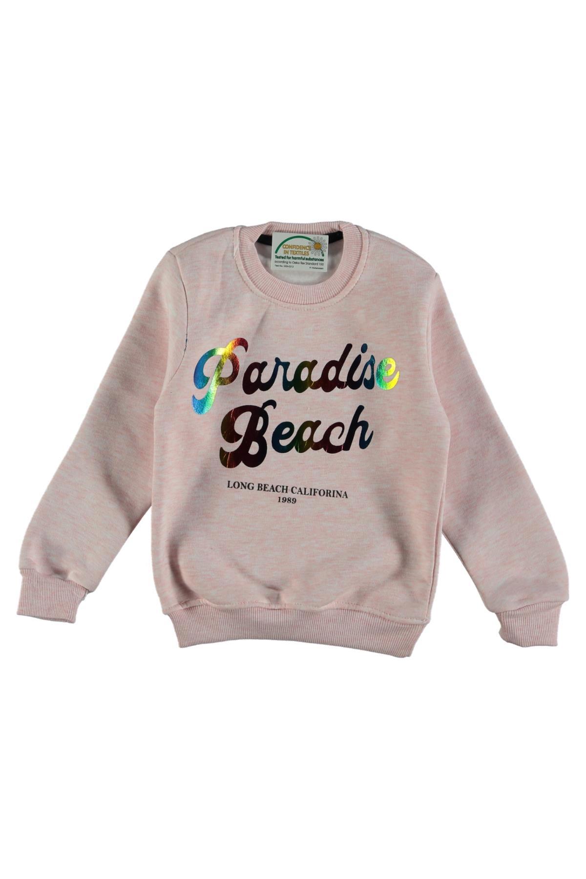 Pundikids Kız Çocuk 3 İp Şardonlu Baskılı Sweatshirt