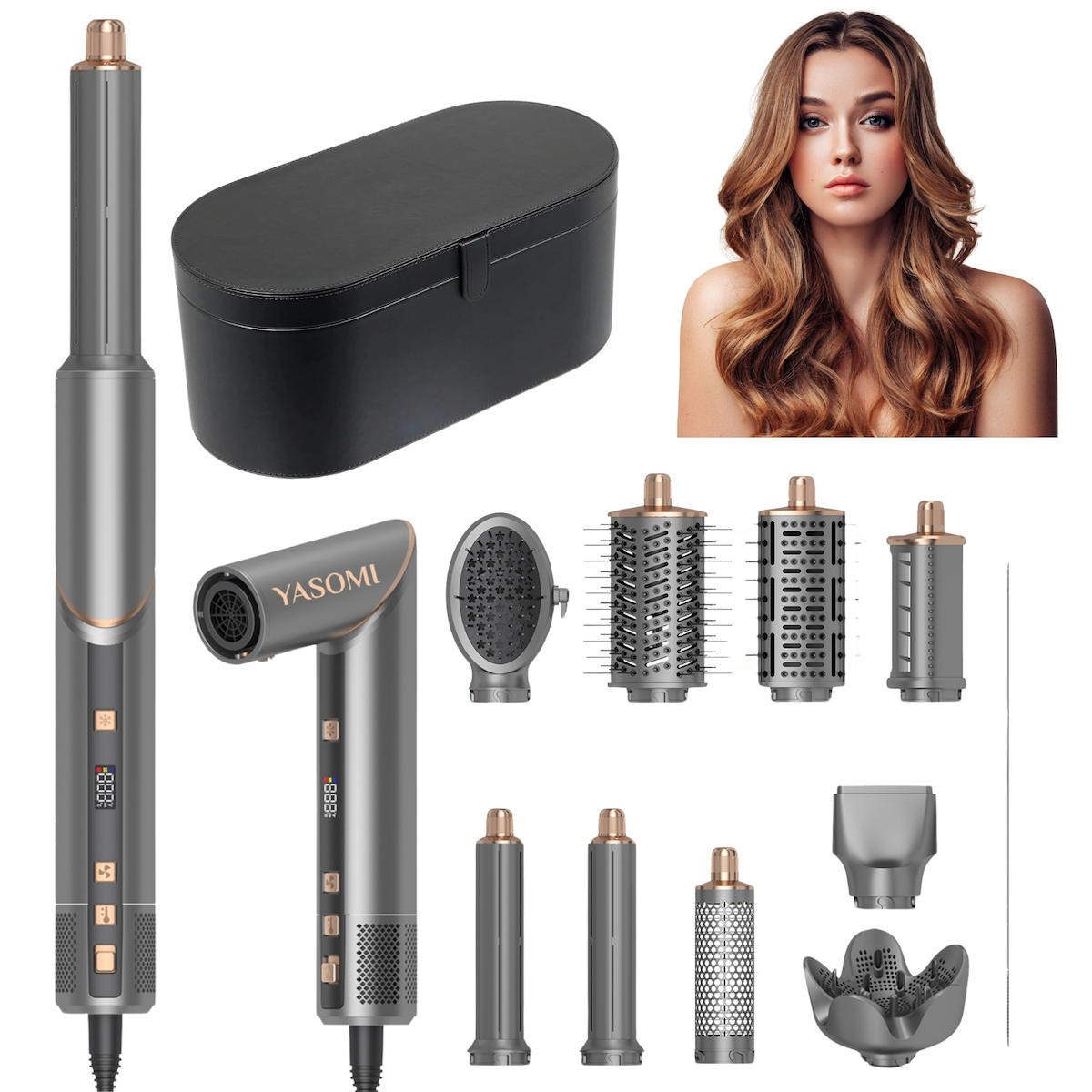 Yasomi Witero 9in1 Ultra Multi-Styler Sıcak-Soğuk Hava Üflemeli Saç Şekillendirme Cihazı