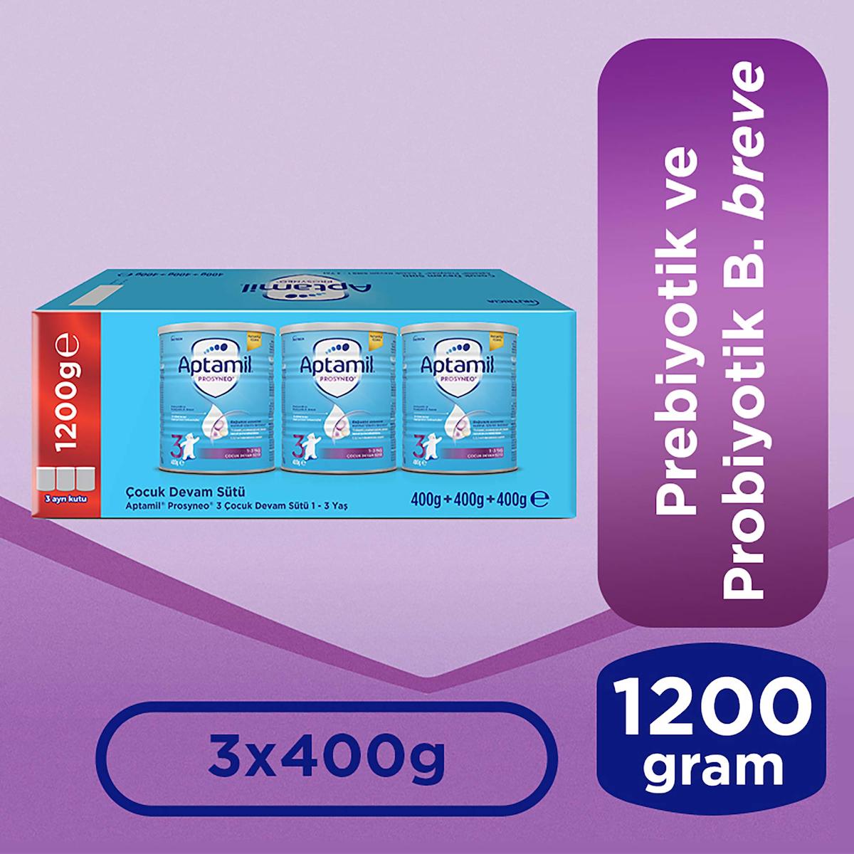 Aptamil Prosyneo 3 Numara Bebek Sütü 400 gr 3 Adet