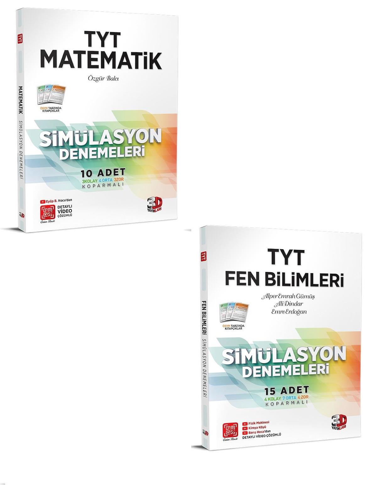 3D Yayınları Tyt Matematik + Fen Bilimleri Deneme Seti 2023