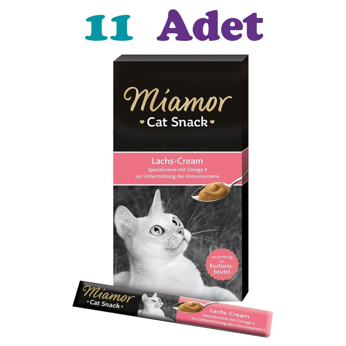 Miamor Lachs Cream Somonlu Kedi Ödül Maması 6×15g (11 Adet)