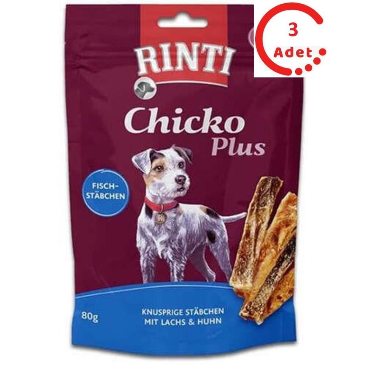 Rinti Chicko Plus Stick Balık Ve Tavuklu Köpek Ödülü 80 Gr x 3 Adet