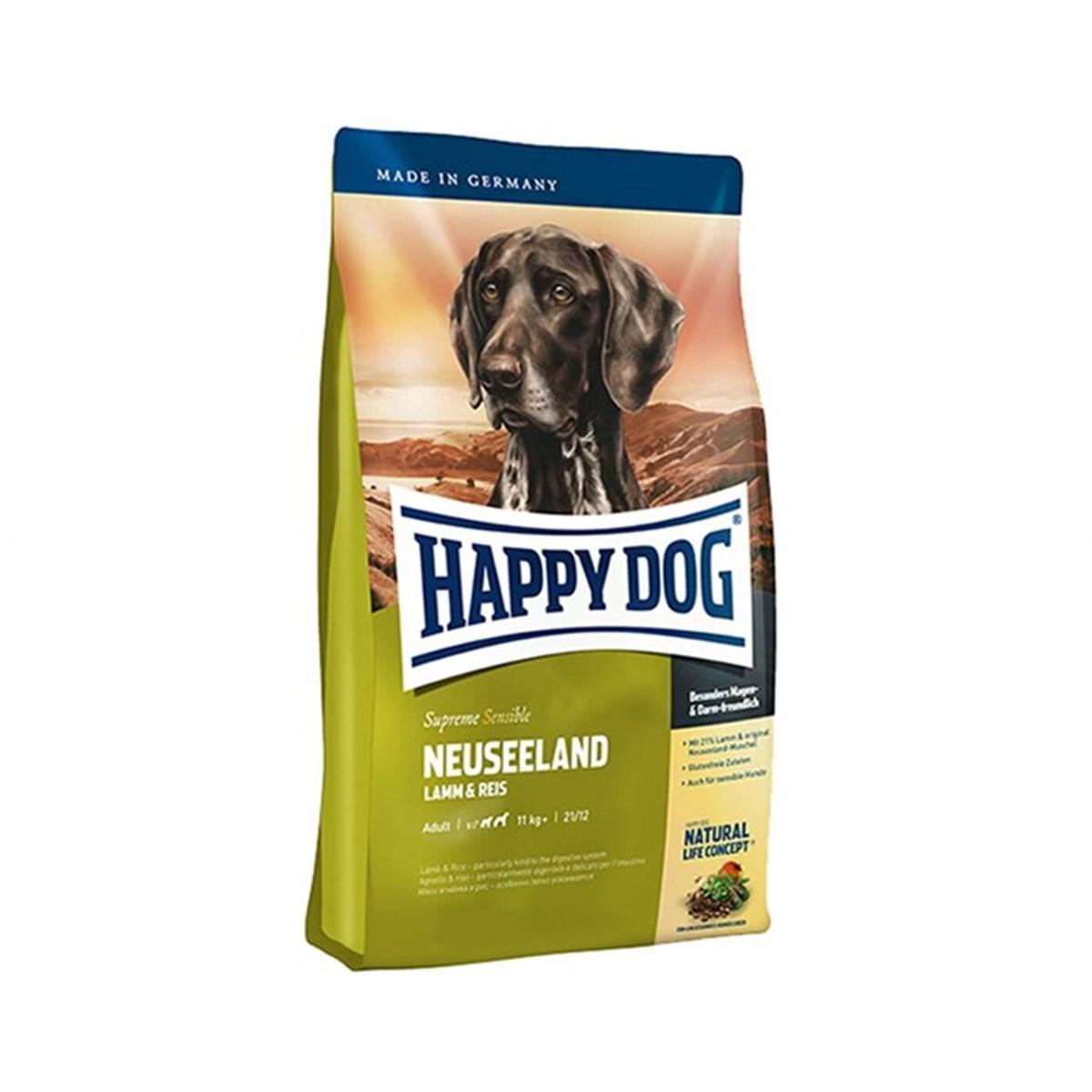 Happy Dog Kuzu Etli-Pirinçli Küçük Irk Yavru Kuru Köpek Maması 4 kg