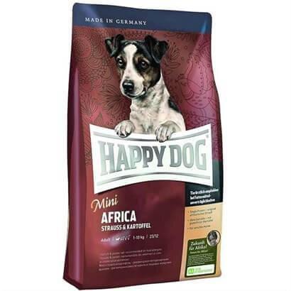 Happy Dog Mini Deve Kuşu Etli-Patatesli Küçük Irk Yetişkin Kuru Köpek Maması 1 kg