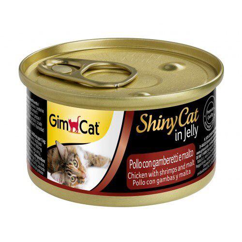 GimCat ShinyCat Tavuk Etli ve Karedesli Malt Özü Kedi Konservesi 70 Gr