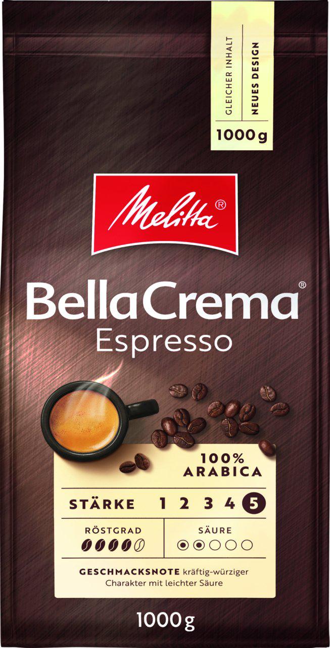 Melitta Bella Crema Espresso Orta Sert-Sert İçim Almanya Çekirdek Kahve 1000 gr