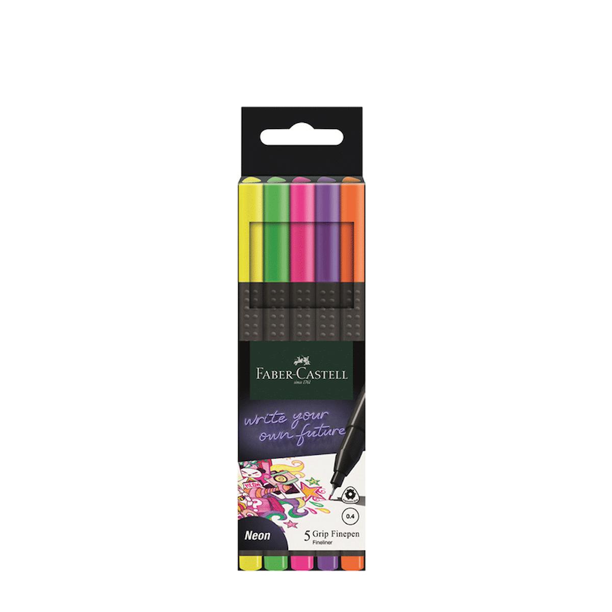 Faber Castell Grip Finepen 2022 Neon 5X