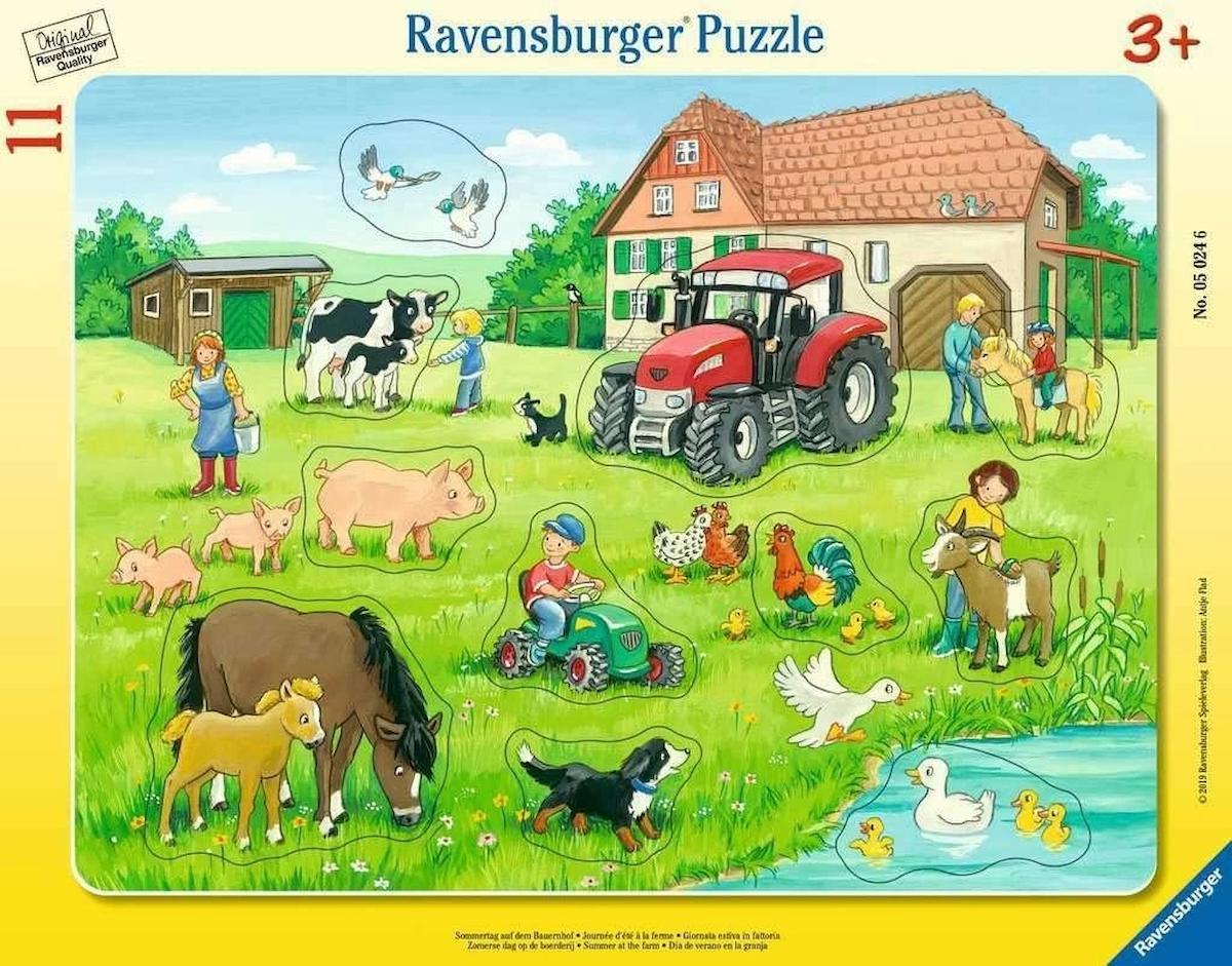 Ravensburger 50246 11 Parçalı Büyük Çerçeveli Puzzle Köyde Yaz