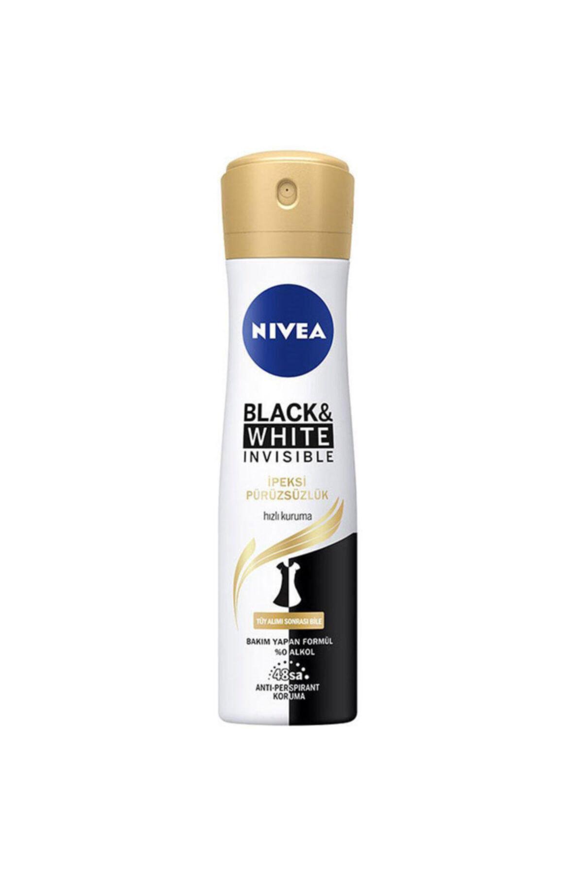 Nivea Deodorant Sprey Invisible Black&White Ipeksi Pürüzsüzlük Kadın 150 Ml