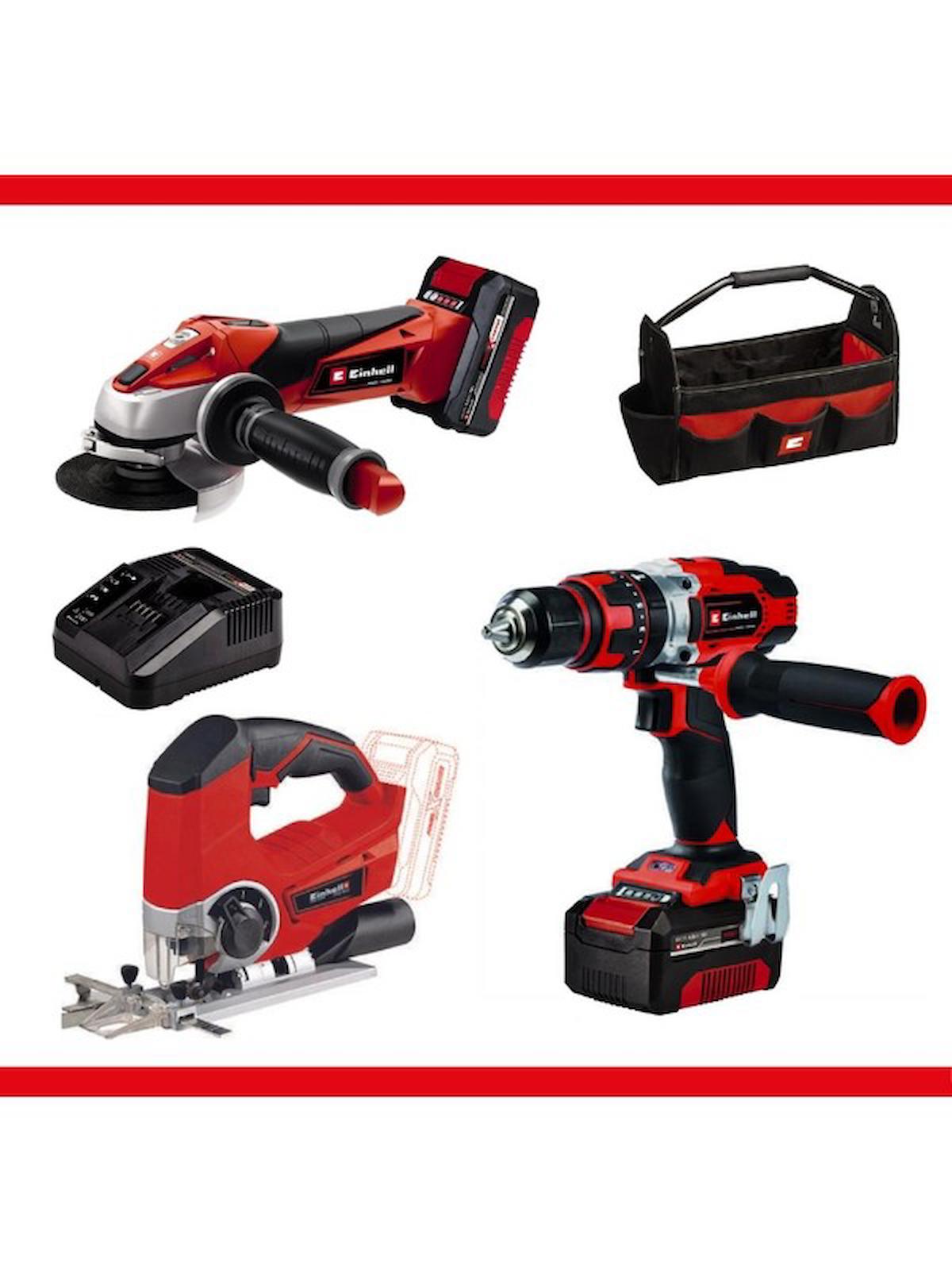 Einhell 4257236 Te-Tk 18 Li Kit (Ag+Cd+Js) Akülü Combo Set