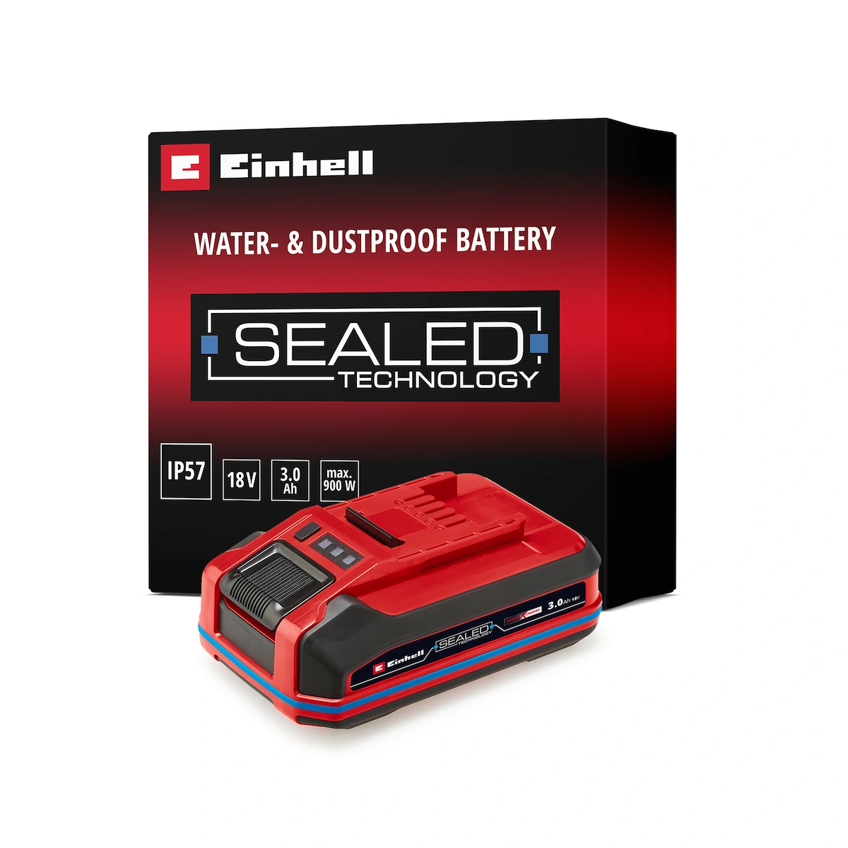 Orijinal Einhell 18 V 3.0 Ah SEALED Power X-Change Plus (18 V Akü, Su ve Toz Koruması, IP57 Koruma Sınıfı,Tüm PXC cihazları için evrensel kullanım, Şarj cihazı dahil değil) - 4511618