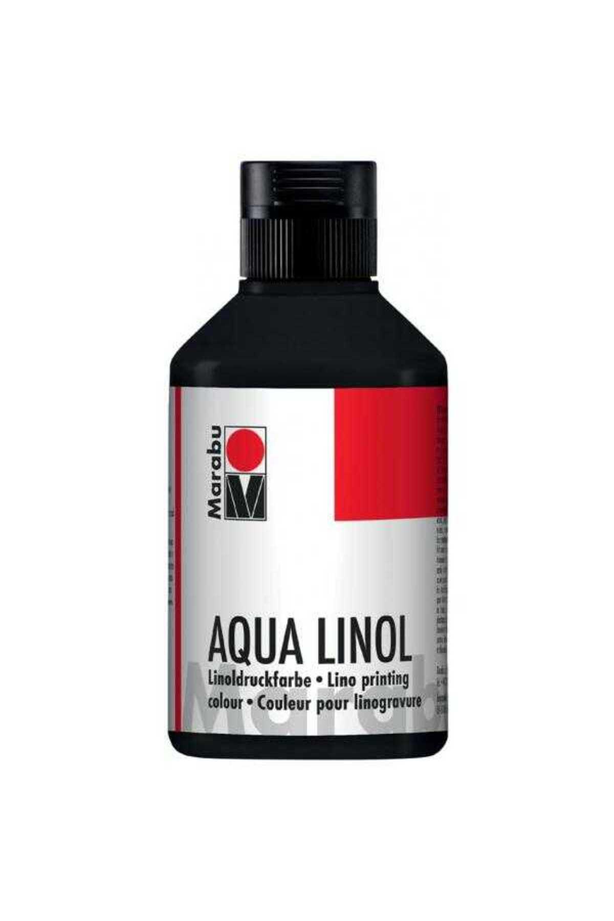 Marabu Aqua Linol Baskı Boyası Black 250 ml