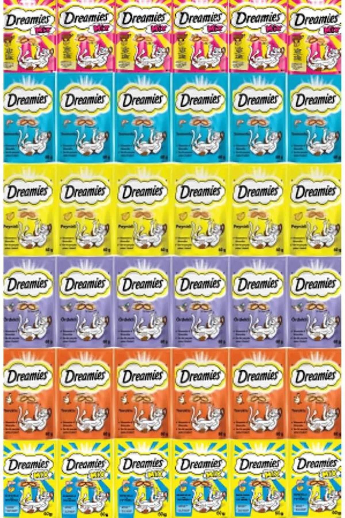 Dreamies kedi ödül maması karışık paket 60 gr x36 adet