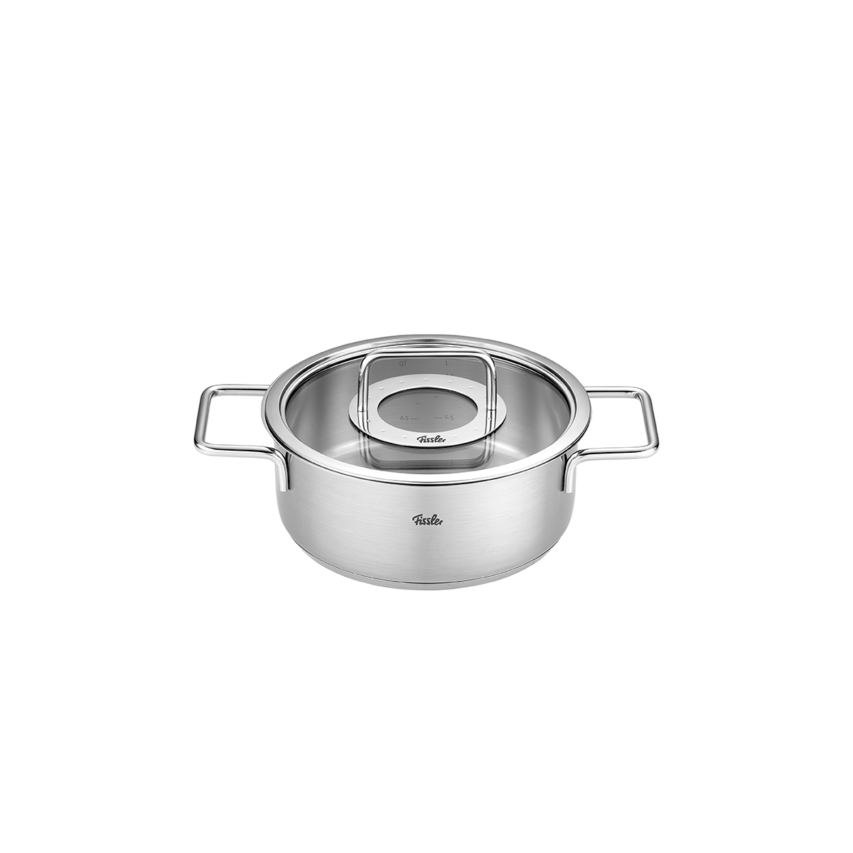 Fissler Pure Collection Cam Kapak Kısa Tencere 24 cm